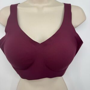 Honeylove Seamless Support Wireless Bra Maroon L Style LWBR0101